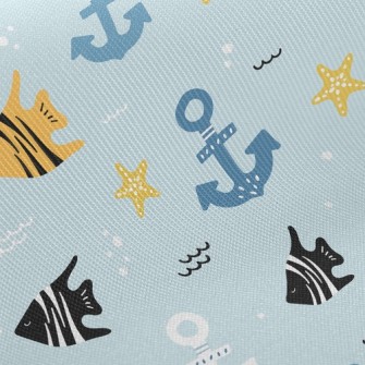 Striped Fish And Anchor Twill