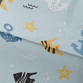 Striped Fish And Anchor Waterproof Oxford