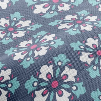 Radial Diamond Tiles Performance Linen