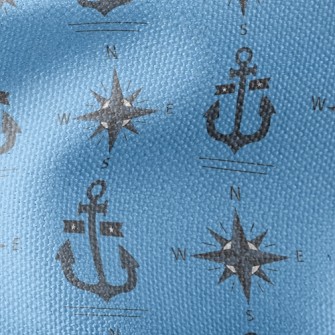 Anchor Compass Waterproof Canvas
