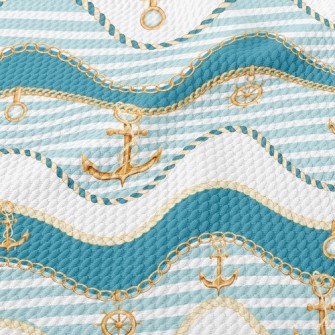 Premium Gold Anchor Chain Birdseye Piqué