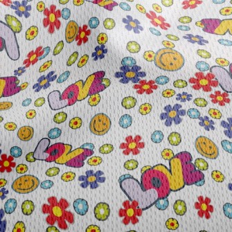 Love And Smiles Athletic Mesh Flat Back