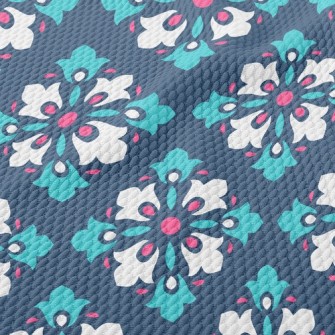 Radial Diamond Tiles Birdseye Piqué