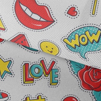 Red Lips And Canvas Shoes Waterproof Oxford
