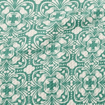 Retro Pattern Tiles Birdseye Piqué