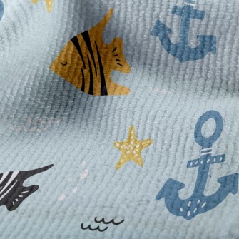 Striped Fish And Anchor Terry