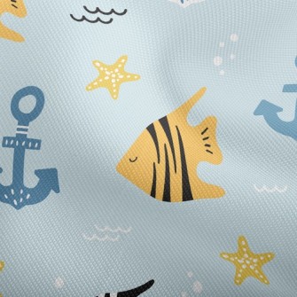 Striped Fish And Anchor Dobby