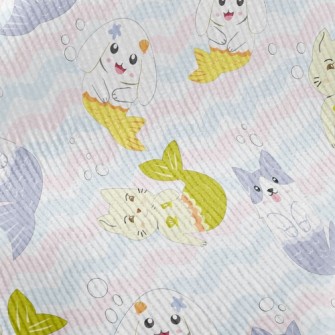 Wavy Mermaid Cat And Dog Standard Corduroy