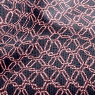 Complex Binding Rope Athletic Mesh Flat Back
