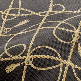 Gold Beaded Chain Performance Linen