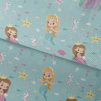 Playful Seahorse Mermaid Princ Waterproof Oxford