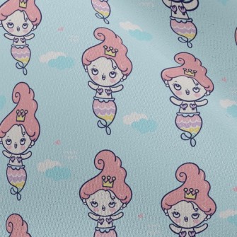 Cartoon Funny Mermaid Princess Chiffon