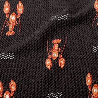 Wave Swimming Lobster Birdseye Piqué