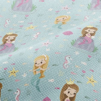 Playful Seahorse Mermaid Princ Performance Linen