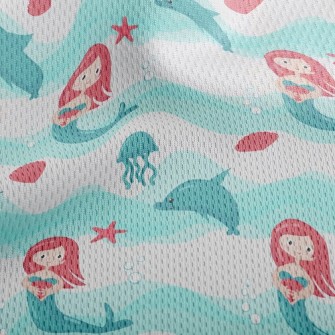 The Little Mermaid And The Dol Athletic Mesh Flat Back