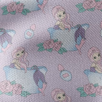 Beautiful Mermaid Takes A Bath Waterproof Canvas