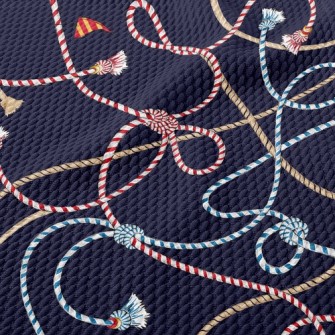 Striped Braided Rope Birdseye Piqué