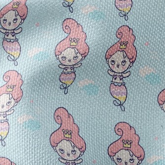 Cartoon Funny Mermaid Princess Waterproof Canvas