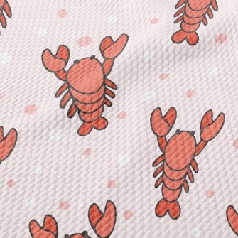 Cartoon Lobster Birdseye Piqué