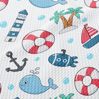 Summer Ocean Style Birdseye Piqué