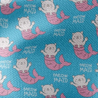 Funny Mermaid Cat Waterproof Canvas