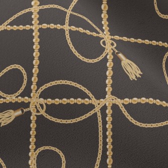 Gold Beaded Chain Chiffon