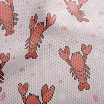 Cartoon Lobster Athletic Mesh Flat Back