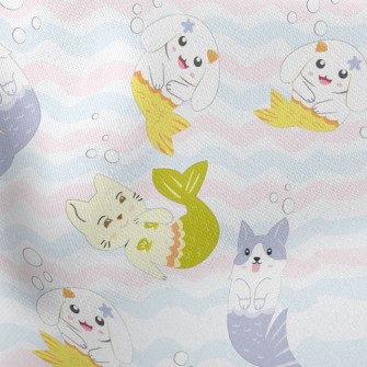 Wavy Mermaid Cat And Dog Stretch Ponte