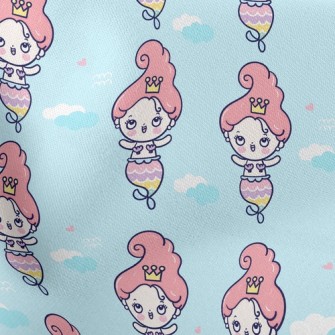 Cartoon Funny Mermaid Princess Stretch Ponte