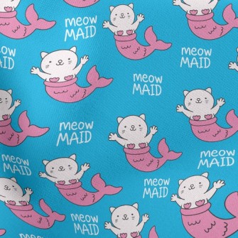 Funny Mermaid Cat Stretch Ponte