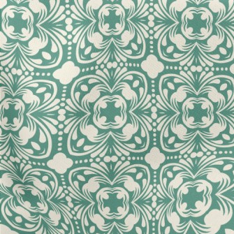 Retro Pattern Tiles Stretch Ponte
