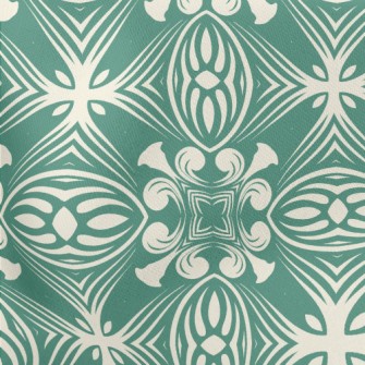 Premium Vintage Tiles Stretch Ponte
