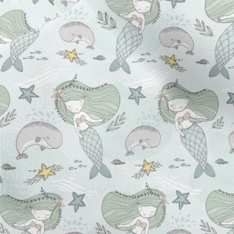 The Mermaid And The Whale Micro Fleece