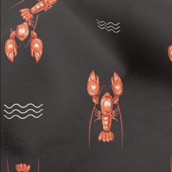 Wave Swimming Lobster Micro Fleece