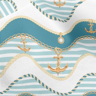 Premium Gold Anchor Chain Micro Fleece