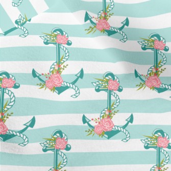 Rose Flower Anchor Micro Fleece
