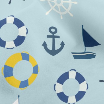 Sailboat Lifebuoy Micro Fleece