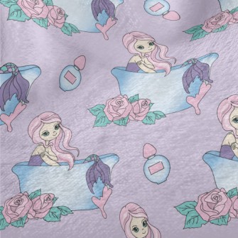 Beautiful Mermaid Takes A Bath Minky