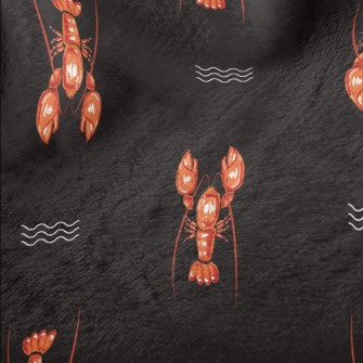 Wave Swimming Lobster Minky