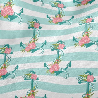 Rose Flower Anchor Minky