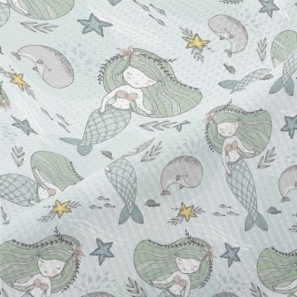 The Mermaid And The Whale Piqué