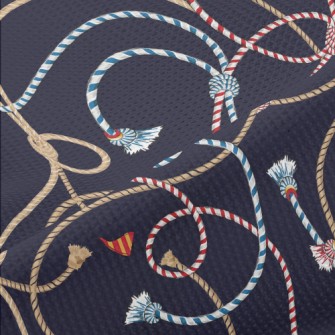 Striped Braided Rope Piqué