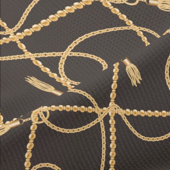 Gold Beaded Chain Piqué