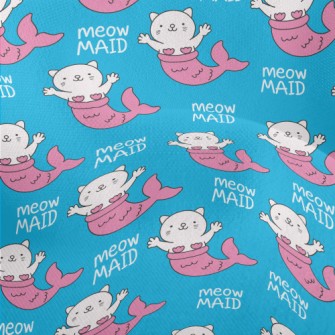 Funny Mermaid Cat Lightweight Performance Linen