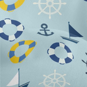 Sailboat Lifebuoy Lightweight Performance Linen