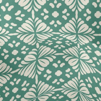 Nostalgic Floor Tiles Lightweight Performance Linen