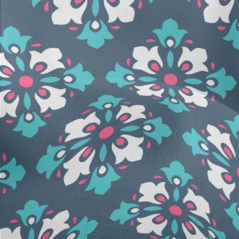 Radial Diamond Tiles Lightweight Performance Linen