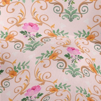 Beautiful Flower Vines Lightweight Performance Linen