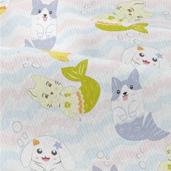 Wavy Mermaid Cat And Dog Modern Jersey