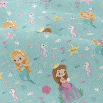 Playful Seahorse Mermaid Princ Modern Jersey